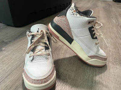 Jordan Niños 3 Retro Blanco/Antracita-Rojo Polvo de Estrellas Talla 13 Tenis Zapatos Foto 1 de 4