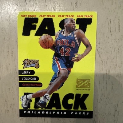 1997-98 SkyBox Z-Force #9 FT Jerry Stackhouse Fast Track - Image 1 of 2
