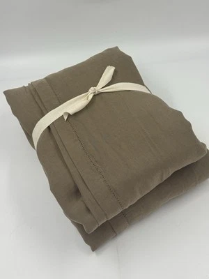 New West Elm Signature TENCEL Linen Duvet Cover, Cognac, KING - Image 1 of 4