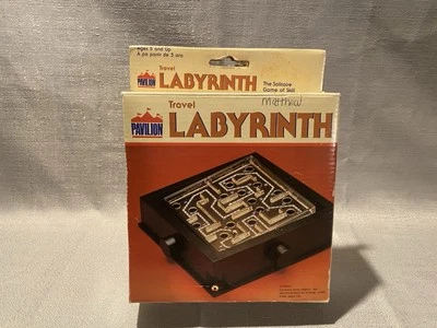 Travel Labyrinth The Solitaire Game Of Skill 1987 Vintage In Box 6" x 6" - Image 1 of 2