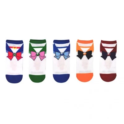 Calcetines de corte bajo Sailor Moon Bows, paquete de 5 pares multicolor Foto 1 de 3