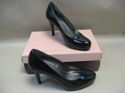 New Bandolino Women's Black Faux Leather Pumps Shoes 3" Heel Size 7-1/2 M w/ Box - Image 1 of 4