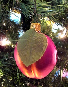 Vintage alte Welt Weihnachten Zuckerpflaume Glas Baumschmuck - Bild 1 von 3