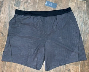Neu mit Etikett. VRST Herren 7" Zoll gefütterte gewebte Laufshorts Grafik anthrazit Schnüre Größe 2XL - Bild 1 von 9