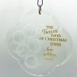 Five Golden Rings 1988 Acrylic Hallmark Ornament 12 Days of Christmas - Picture 1 of 3