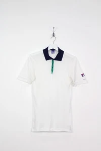 FILA OG VINTAGE PANATTA 1974 SETTANTA WHITE LINE TENNIS POLO SHIRT,SIZE:MEDIUM - Picture 1 of 6