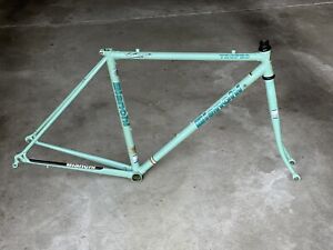 Vintage Bianchi Trofeo Frameset - Celeste Green Lugged Steel Road Bike Italy