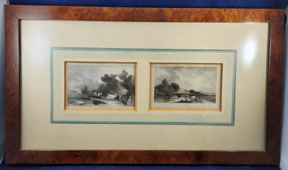 Grabados John James Wilson y Sidney Richard Percy 2,75x4" siglo XIX arte inglés Foto 1 de 4