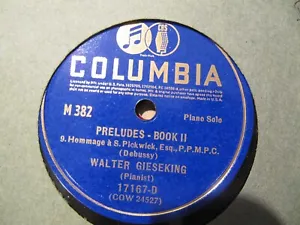 1939 WALTER GIESEKING Piano Debussy Preludes Canope Hommage a Pickwick COLUMBIA - Picture 1 of 2