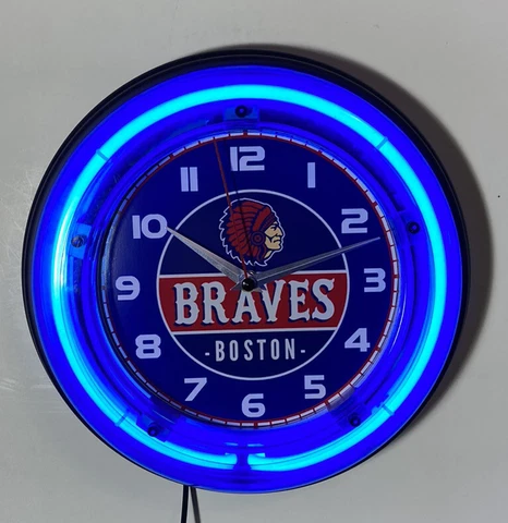Boston Braves Nostalgic mascot Logo neon clock Cover