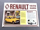 1978 Renault UK Original Car Sales Brochure - 4 5 15 17 30 6 16 14 20 12