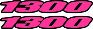 2 Custom Pink Hayabusa 1300 Emblem Decals Stickers Flag GSXR - Picture 1 of 2