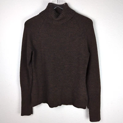 The Limited Wool Blend Turtle Neck Sweater L Brown Heather Long Sleeve - Image 1 of 4