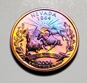 TONED 2006 S NEVADA STATE QUARTER CLAD PROOF UNC #C7699 - Picture 1 of 2