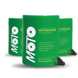 3PK O Positiv Moto Women's Metabolism Support Curb Craving Vegan 60 Capsules USA - Picture 1 of 11