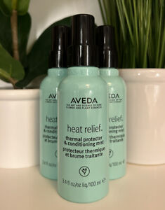 Lot 🌿 AVEDA Heat Relief Thermal Protector & Conditioning Mist, 3.4 oz 3 Bottles