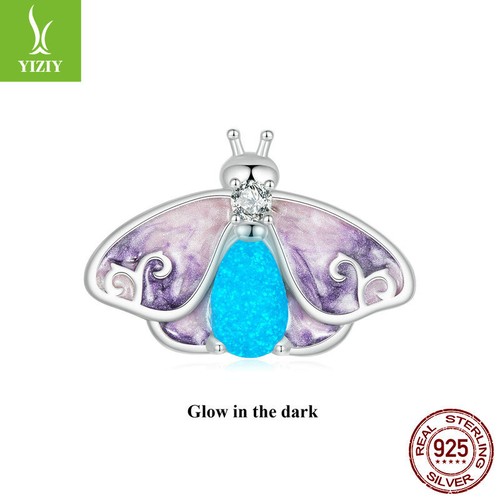 VALENTINO Braccialetti Alla Moda Argento 925 Luminoso Colorato Farfalla Zirconi Perline Charm Fit