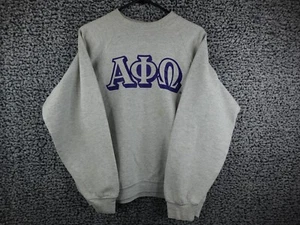 Omega Fruit of the Loom Alpha Phi de colección hecho en EE. UU. talla XL gris jaspeado 50-50 - Imagen 1 de 11