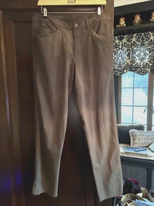 Pantalón Lululemon ABC Para Hombre 34 x 32" Verde Oliva Bonito Frente Plano Pierna Recta L411 - Imagen 1 de 5