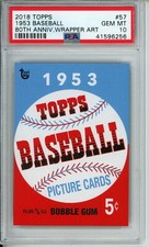PSA 10 2018 Topps 1953 BASEBALL 80th Anniversary Wrapper Art #57