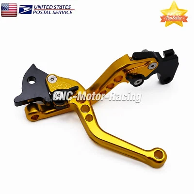 For Yamaha XT 350 1985-1995 Brake & Clutch Levers Short Gold CNC Handle Aluminum - Image 1 of 4