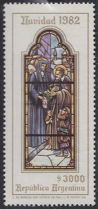 Argentine 1338 1982 Noël Christmas San Vincent De Paul MNH - Picture 1 of 1