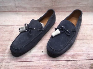 Ralph Lauren Made In Italy  Blue Suede Tassel Driving Loafers Sz. 12 D - Picture 1 of 8
