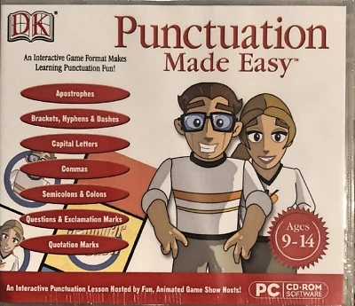 DK Punctuation Made Easy Pc New Win7 Vista XP Apostrophes Hyphens Commas Colons - Image 1 of 2