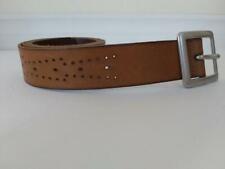 J Crew Womens Hip Belt Genuine Soft Leather Perforated Brown M-L