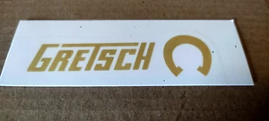 GRETSCH GOLD HEADSTOCK LOGO TETE DE GUITARE GRETSCH DORE - Picture 1 of 2
