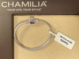 Chamilia Sterling Silver Snap Bracelet 6.0 inches BA-0 - Picture 1 of 2
