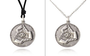 New Illuminati All Seeing Silver Pewter Charm Necklace Pendant Jewelry