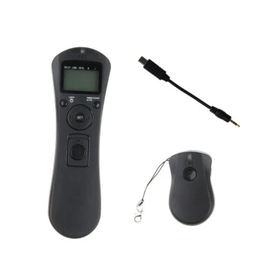 LCD Wireless Timer Remote For Sony Camera A7R A3000 A600 HX400 RX100M2 A650 A58 - Image 1 of 4