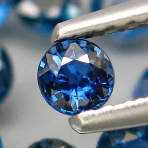 1x Saphir Rund Facettiert Blau 2mm, 2,5mm, 2,7mm, 3mm, 3,3mm, 3,5mm - Bild 1 von 1
