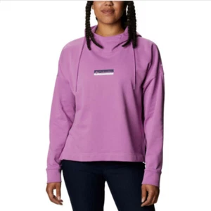 Columbia Women's French Terry Hooded Sweatshirt pink [M] - Picture 1 of 1