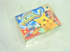 1 N64 Hey You Pikachu Video Game Clear Case Cases Sleeve Box Protector CIB