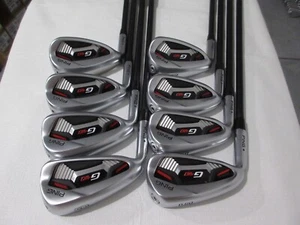 Left-Handed Ping G410 Iron Set - 5-SW - Senior Graphite - Blue Dot +0.5" Long - Picture 1 of 12
