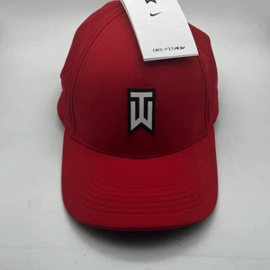 Tiger Woods Hat Nike Dri-Fit TW Legacy 91 Golf Cap L/XL Stretch Fit Red - NWT - Picture 1 of 7