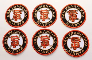 SAN FRANCISCO GIANTS ROUND OFFCIAL MLB SLEEVE PATCH COMBO -  6 PATCHES - Picture 1 of 1