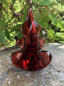 Sapin de Noel en cristal rouge Baccarat - Imagen 1 de 8