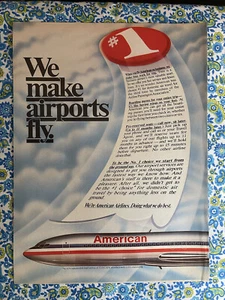 Vintage 1981 American Airlines Print Ad We Make Airports Fly #1 - Picture 1 of 7