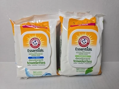 Arm & Hammer Deodorant Wipes Towelettes Lot of 2 (30ct) Simply Fresh Scent 60ct - Image 1 of 4
