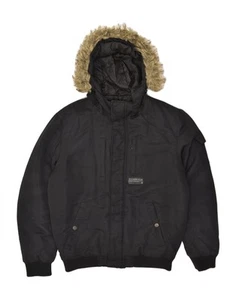 JACK & JONES Herren Windbreaker Jacke mit Kapuze UK 38 Medium Schwarz Polyester BE33 - Bild 1 von 3
