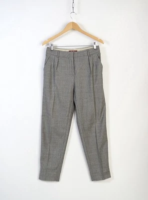Pantalones Clásicos Max Mara Studio Gris Rayas Italianos Mezcla Lana Talla 6 Foto 1 de 4