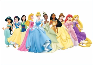 10 x PRINCESSES Wall/Toy Box Sticker - Large 1200m x 570mm - Picture 1 of 4