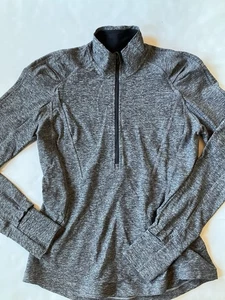 Lululemon Athletica Half Zip Pullover Heather Grey Womens Size 8 EUC  - Picture 1 of 8