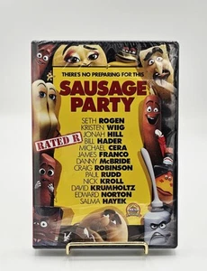BRAND NEW & SEALED Sausage Party (DVD, 2016) R-Rated Animated Comedy Seth Rogen - Foto 1 di 2