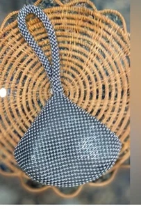 Handtasche Theatertasche silberfarben Metall - Bild 1 von 11