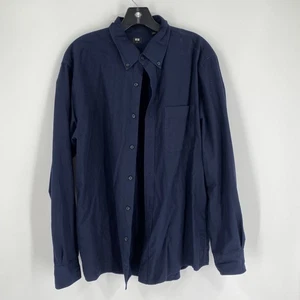 Uniqlo Dark Blue Men’s Button Front Shirt size L - Picture 1 of 3