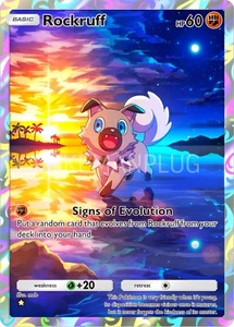 Rockruff Pokemon Pocket Non Holo Card VMAX EX GX ACG V Star custom - Picture 1 of 3